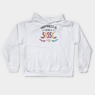 Happiness Is Being A Sassy Wildflowers Valentines Mothers Day Kids Hoodie